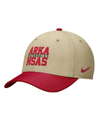Nike Men's Beige/Cardinal Arkansas Razorbacks Dri-FIT SwooshFlex Hat