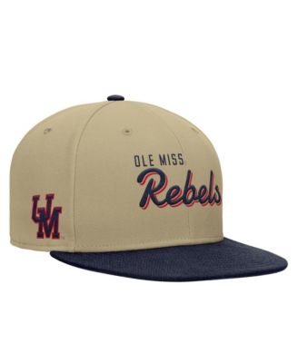 Мужская кепка Nike Beige/Navy Ole Miss Rebels Pro Dri-FIT Snapback