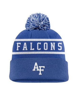 Nike Men's Royal Air Force Falcons Peak Cuffed Knit Hat with Pom