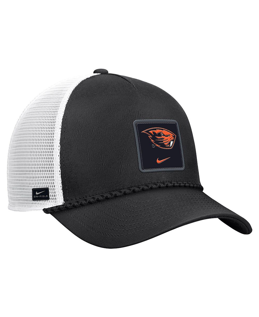 Nike Мужская регулируемая кепка Black Oregon State Beavers 2026 On-Field Rope Trucker