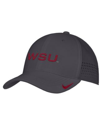 Nike Men's Gray Washington State Cougars 2026 On-Field AeroBill SwooshFlex Dri-FIT Hat