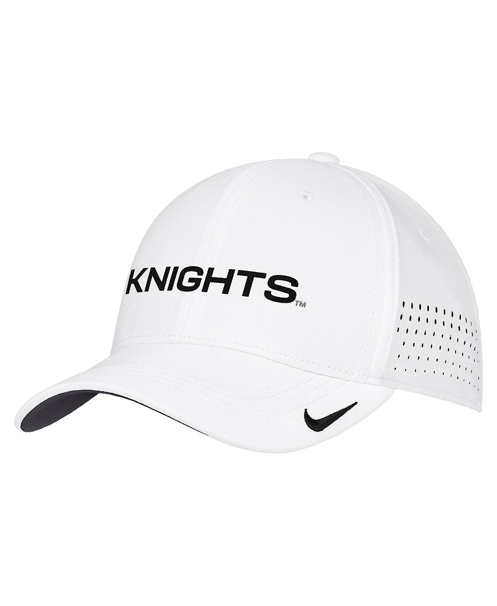 Мужская бейсболка Nike цвета белого цвета с логотипом UCF Knights 2026 On-Field AeroBill SwooshFlex Dri-FIT