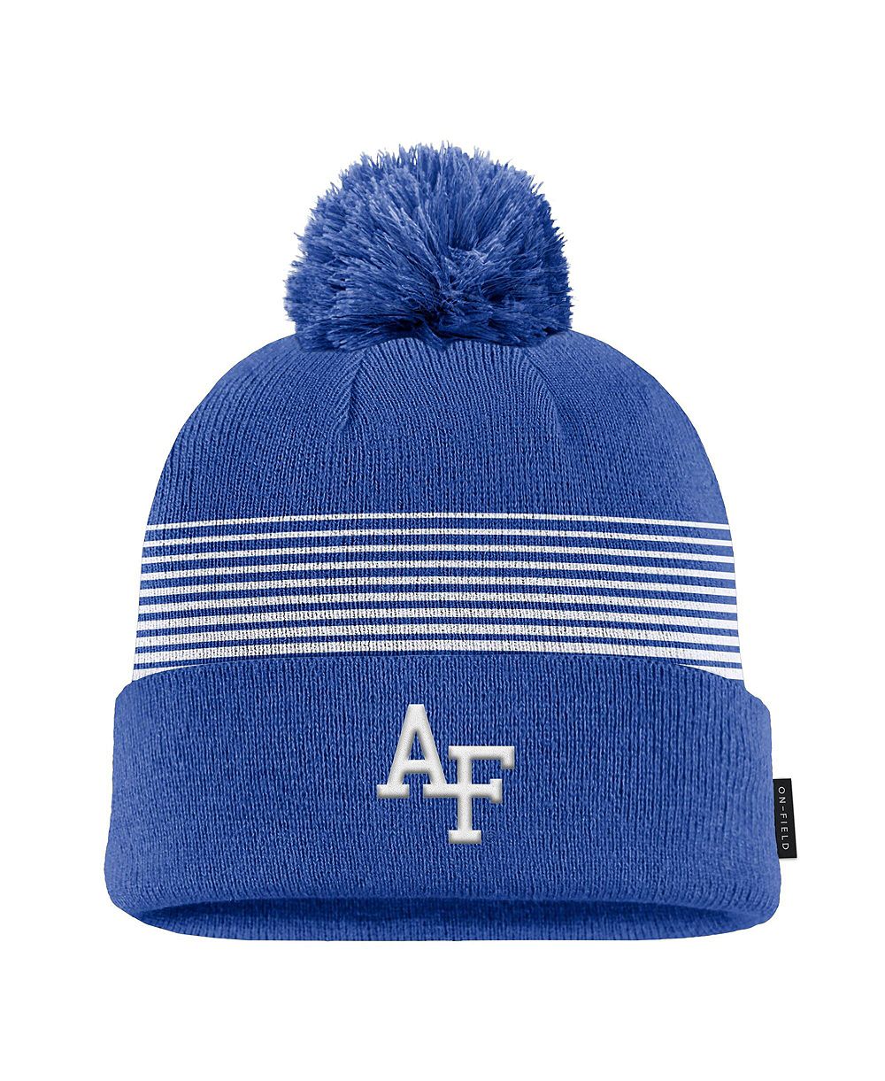 Nike Men's Royal Air Force Falcons 2026 On-Field Peak Cuffed Knit Hat with Pom