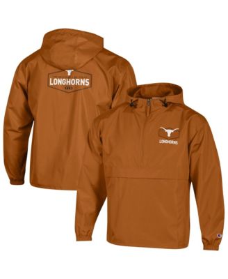 Champion Men's Texas Orange Texas Longhorns Delay Packable Half-Zip Jacket