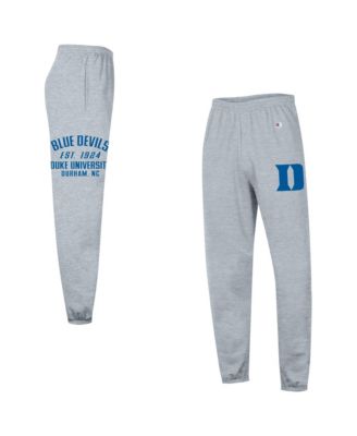 Мужские флисовые брюки Champion Heather Gray Duke Blue Devils Powerblend Banded