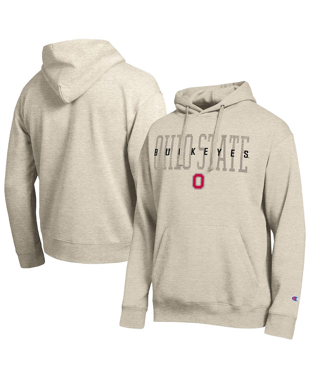 Мужское худи Champion Oatmeal Ohio State Buckeyes All-Star Neutral Stack
