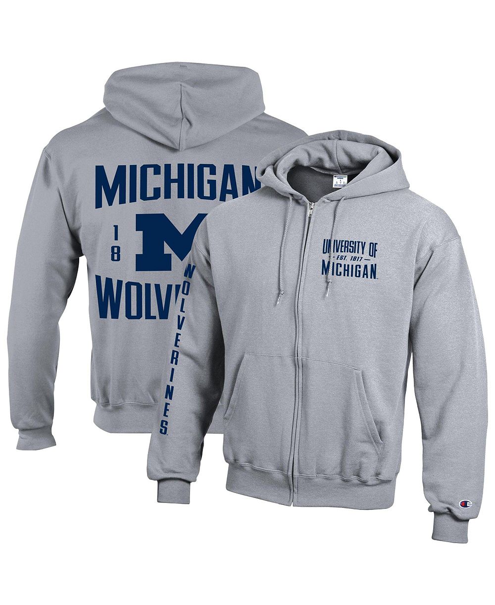 Мужской флисовый худи Champion Michigan Wolverines Varsity Power Blend Full-Zip