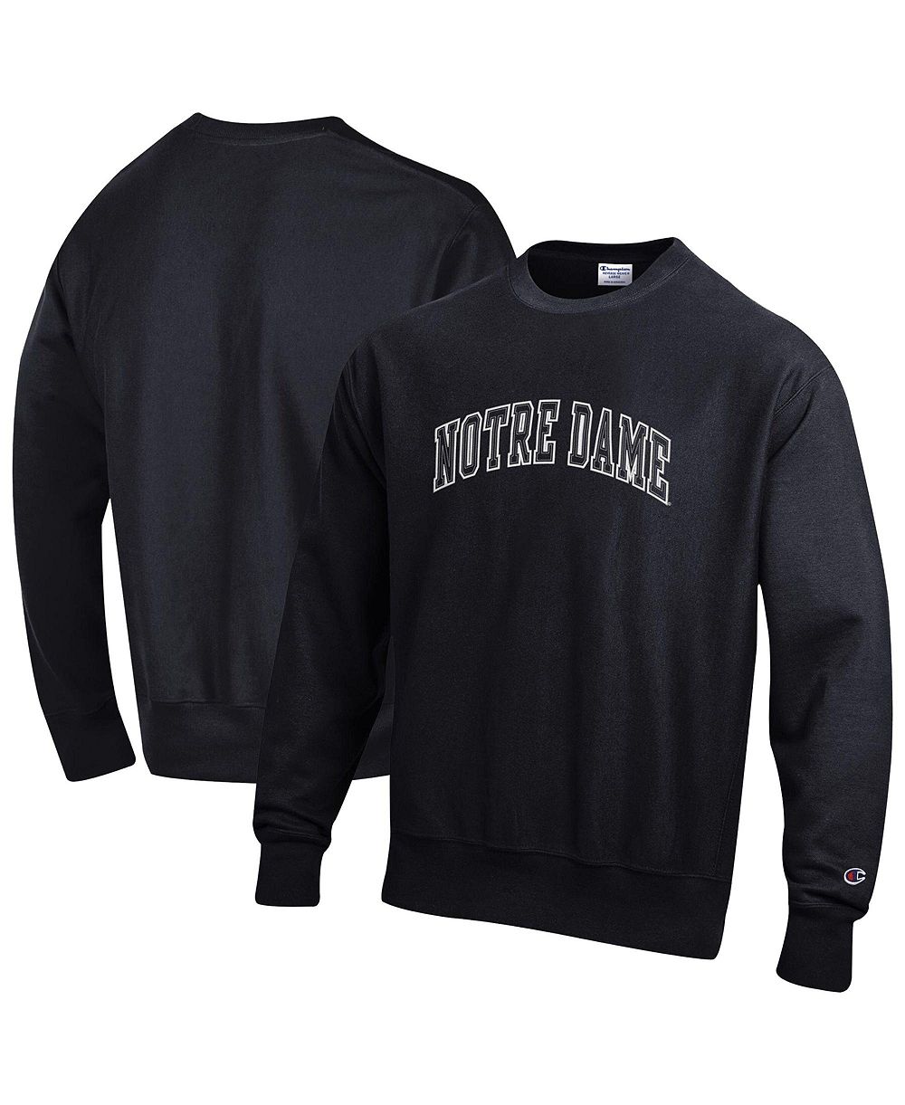 Champion Мужской черный свитшот с логотипом Notre Dame Fighting Irish