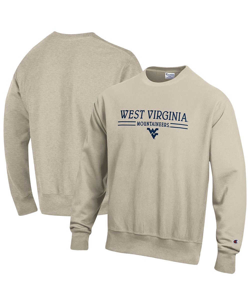 Мужской свитшот Champion Oatmeal West Virginia Mountaineers Reverse Weave Crewneck