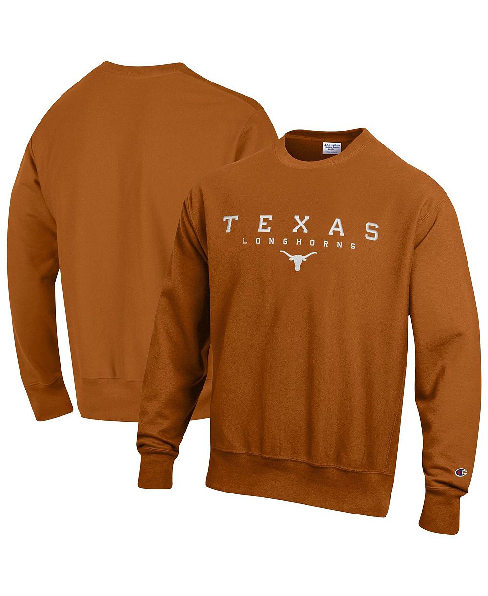 Мужская свитшот Champion Texas Orange Texas Longhorns Relentless Reverse Weave