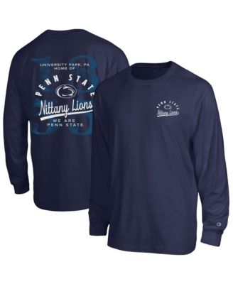 Champion Men's Navy Penn State Nittany Lions Laminated All-Star Long Sleeve T-Shirt