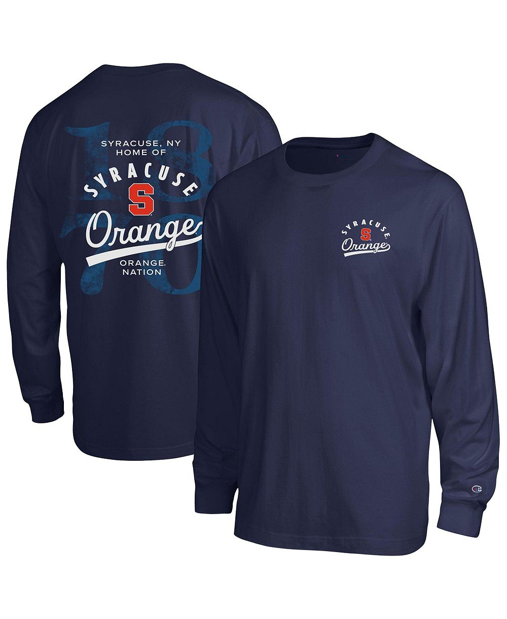 Champion Men's Navy Syracuse Orange Laminated All-Star Long Sleeve T-Shirt