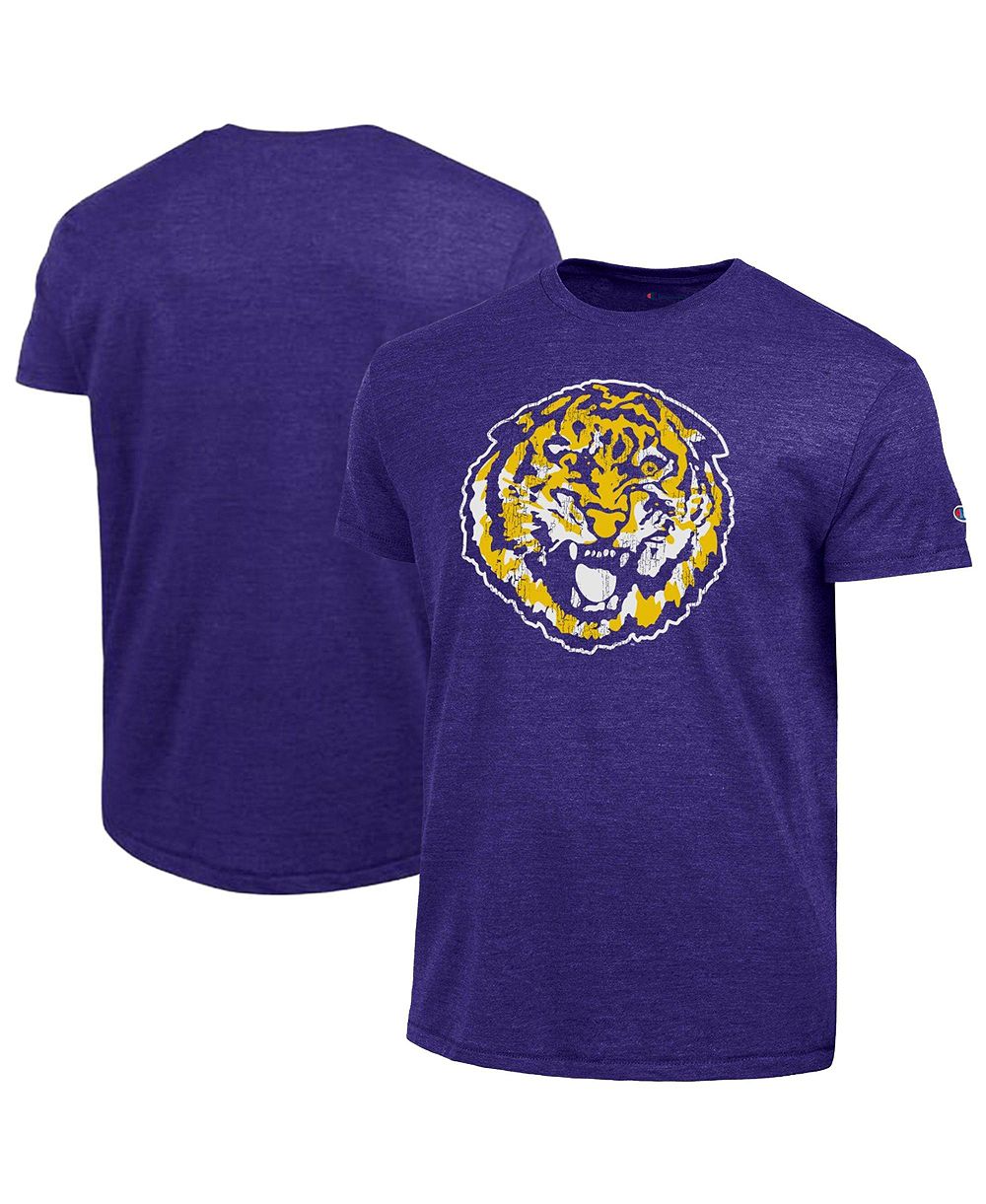 Мужская футболка Champion Purple LSU Tigers Vintage Triumph Tri-Blend