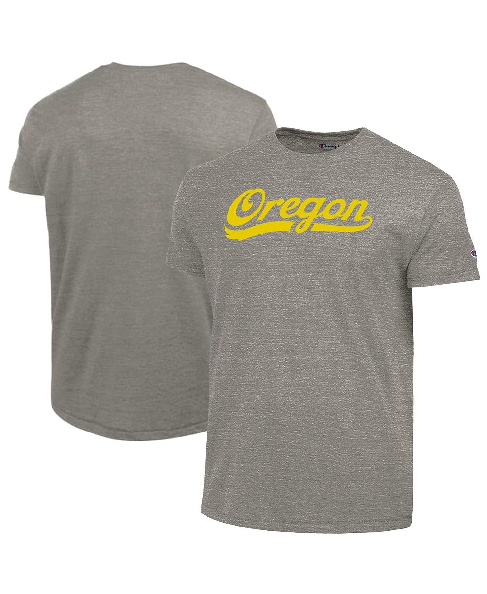 Champion Мужская футболка vintage tri-blend charcoal Oregon Ducks