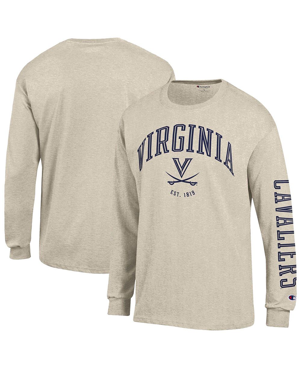 Champion Мужской лонгслив Heather Oatmeal Virginia Cavaliers Neutral Arch