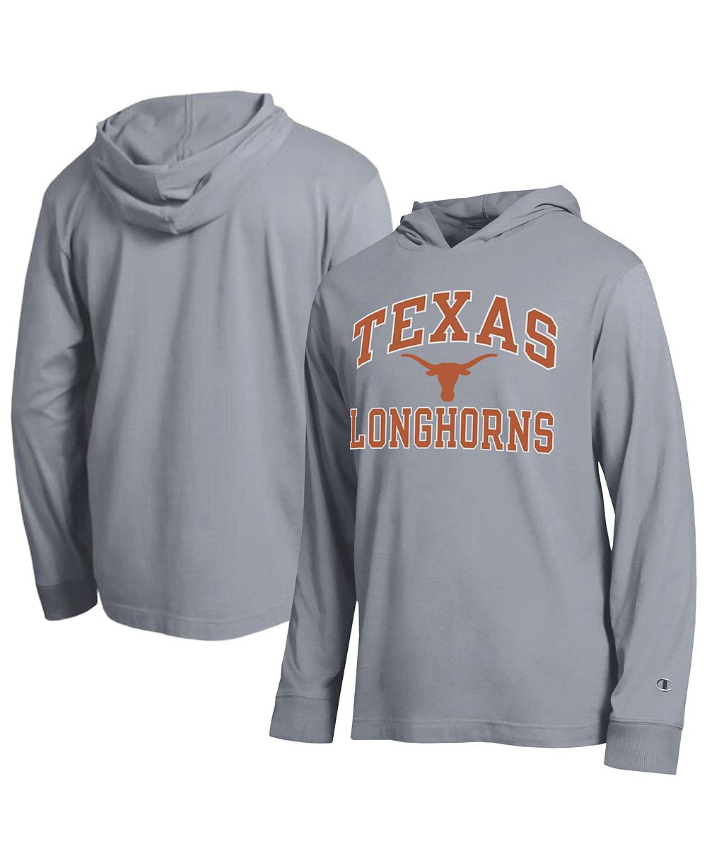 Мужская футболка Champion с длинным рукавом и капюшоном с логотипом Texas Longhorns