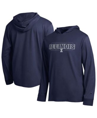 Champion Men's Navy Illinois Fighting Illini Gradient All-Star Long Sleeve Hooded T-Shirt