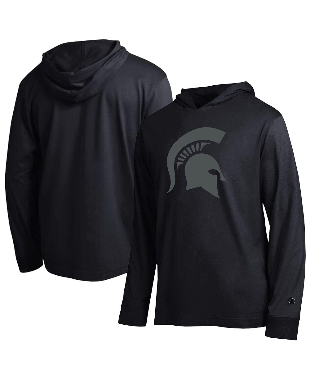 Champion Мужской Black Michigan State Spartans Tonal All-Star Long sleeves Hooded T-Shirt