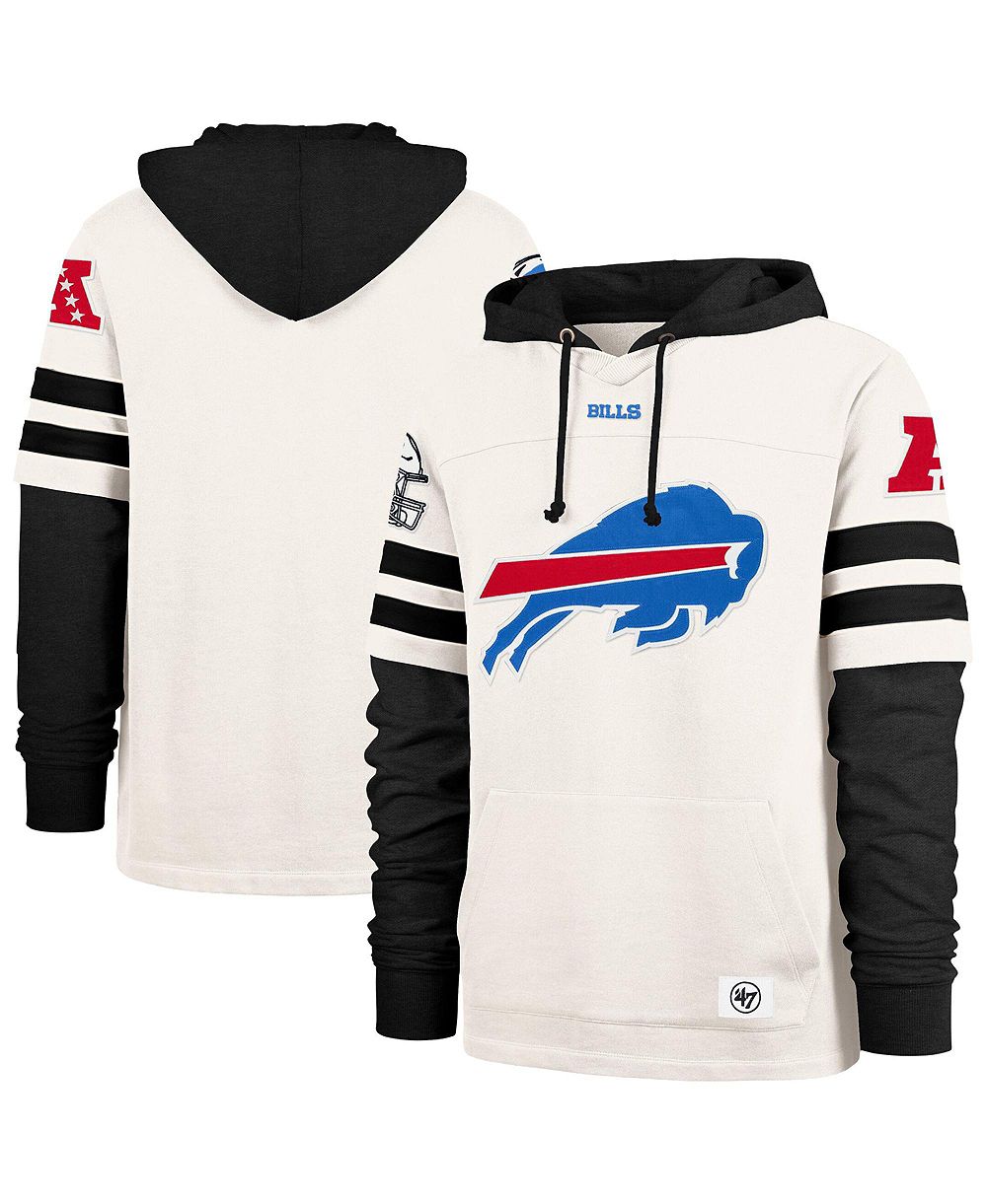 '47 Brand Мужское худи Cream Buffalo Bills Split Zone Cornerback Duo Lacer