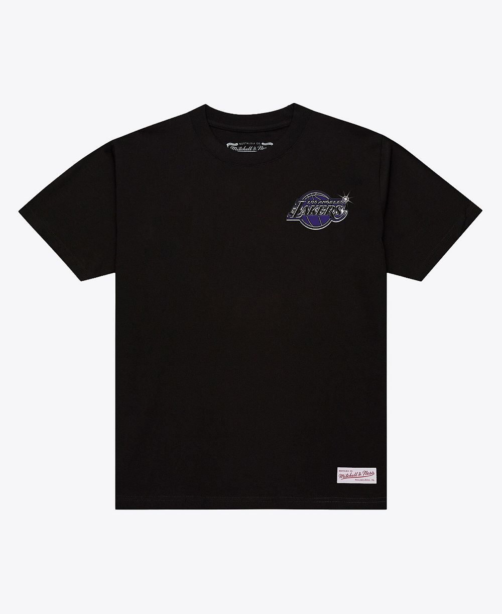 Mitchell & Ness Men's Black Los Angeles Lakers Airbrush T-Shirt