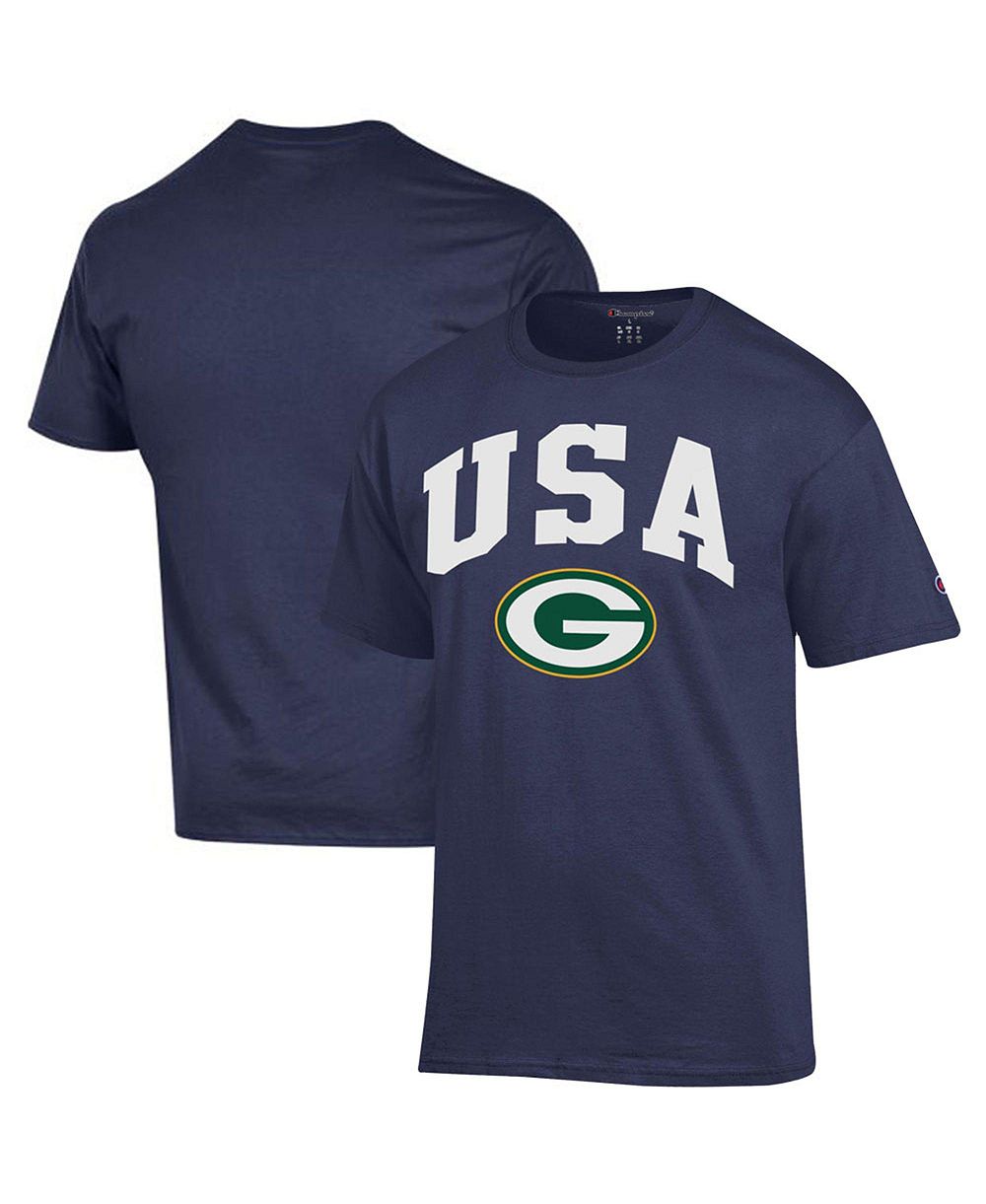 Champion Men's Navy Green Bay Packers Americana T-Shirt