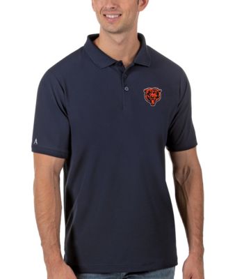 Antigua Мужская темно-синяя рубашка поло Pique Legacy Chicago Bears Bear Head