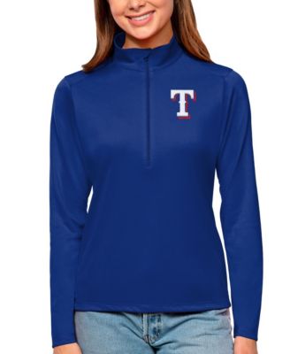 Женский джемпер Antigua Royal Texas Rangers Tribute Quarter-Zip Pullover Top