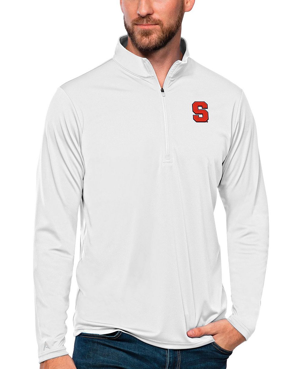 Мужская толстовка Antigua White Syracuse Orange Tribute Quarter-Zip