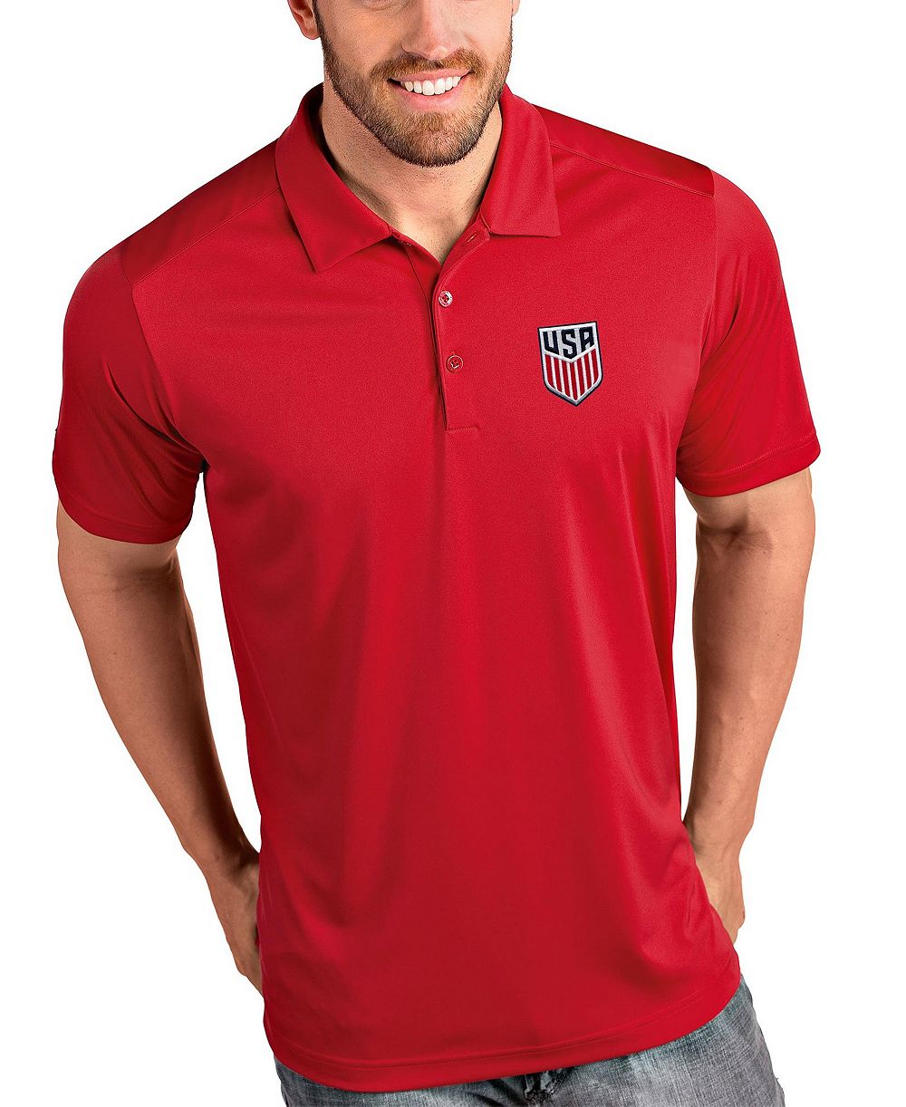 Antigua Men's Red USMNT Tribute Polo Shirt