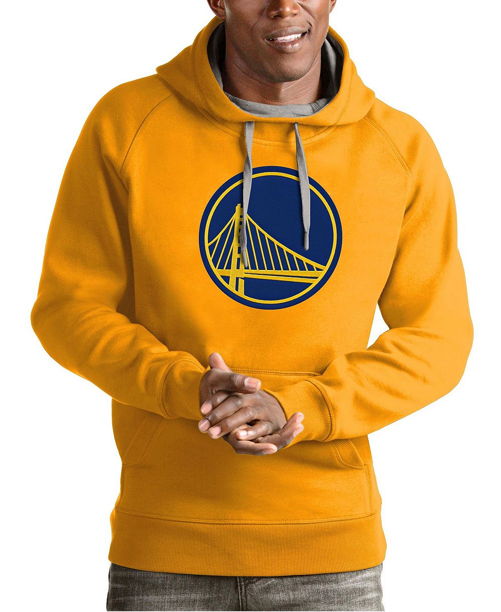 Мужское золотое худи Antigua Golden State Warriors Team Logo Victory Pullover