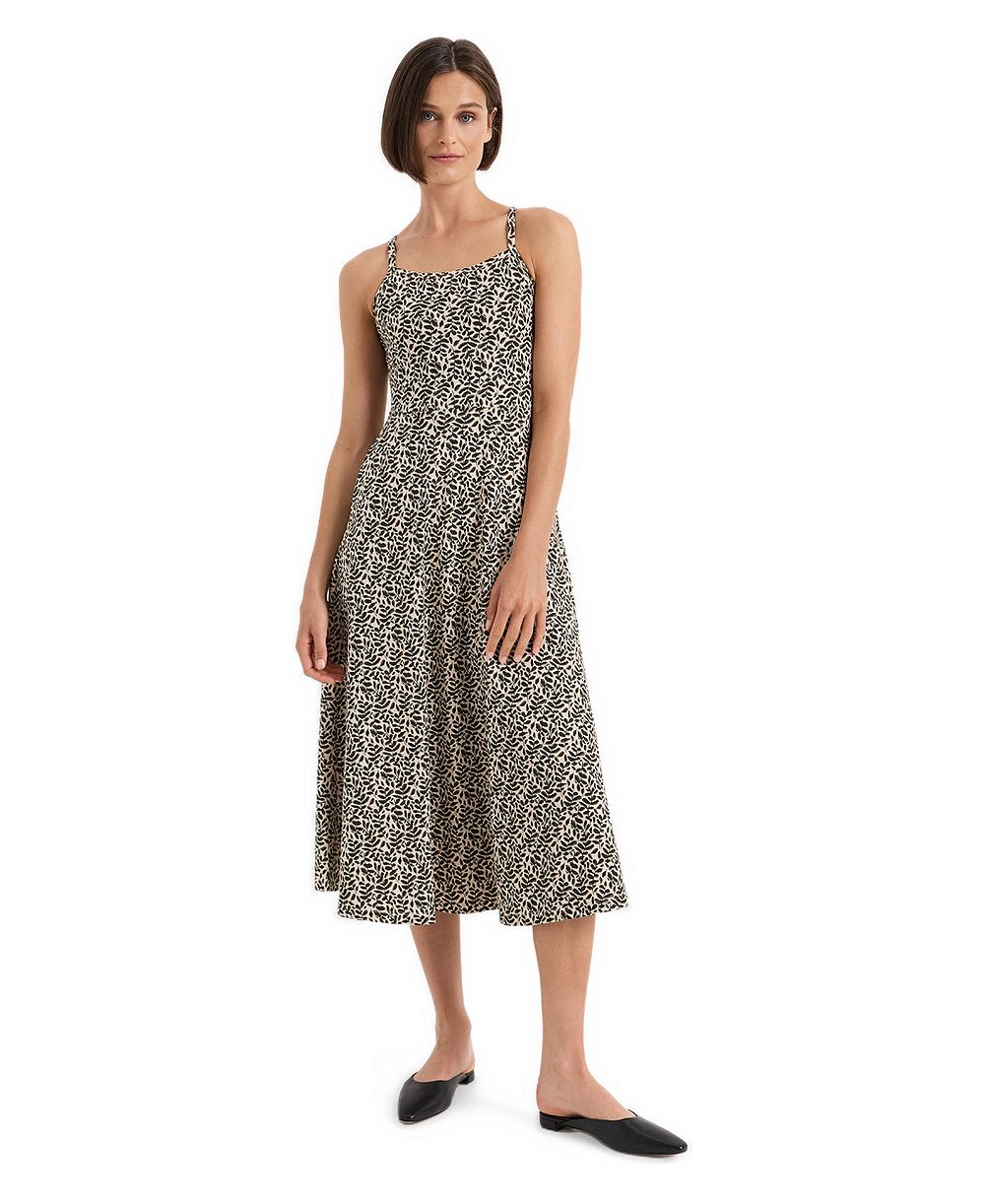 Pact Women's Floral-Print Fit & Flare Midi Dress