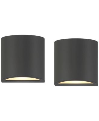 360 Lighting Marisha 4 3/4" High Black LED Outdoor Wall Light Set of 2