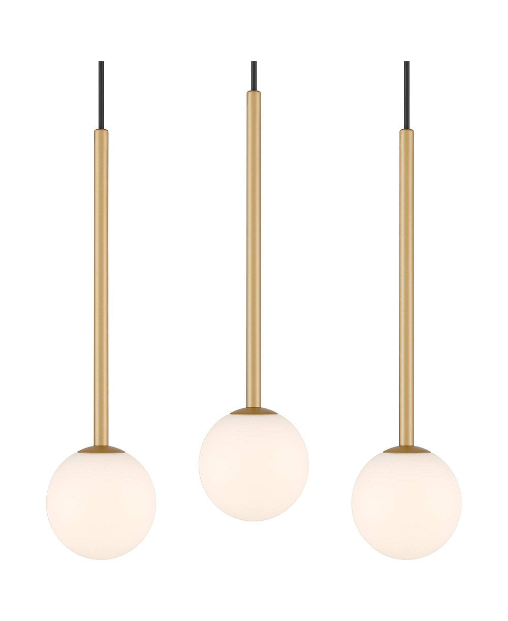 Комплект мини-подвесов Possini Euro Design Eclipse 4 3/4"W Gold and Glass LED, 3 шт