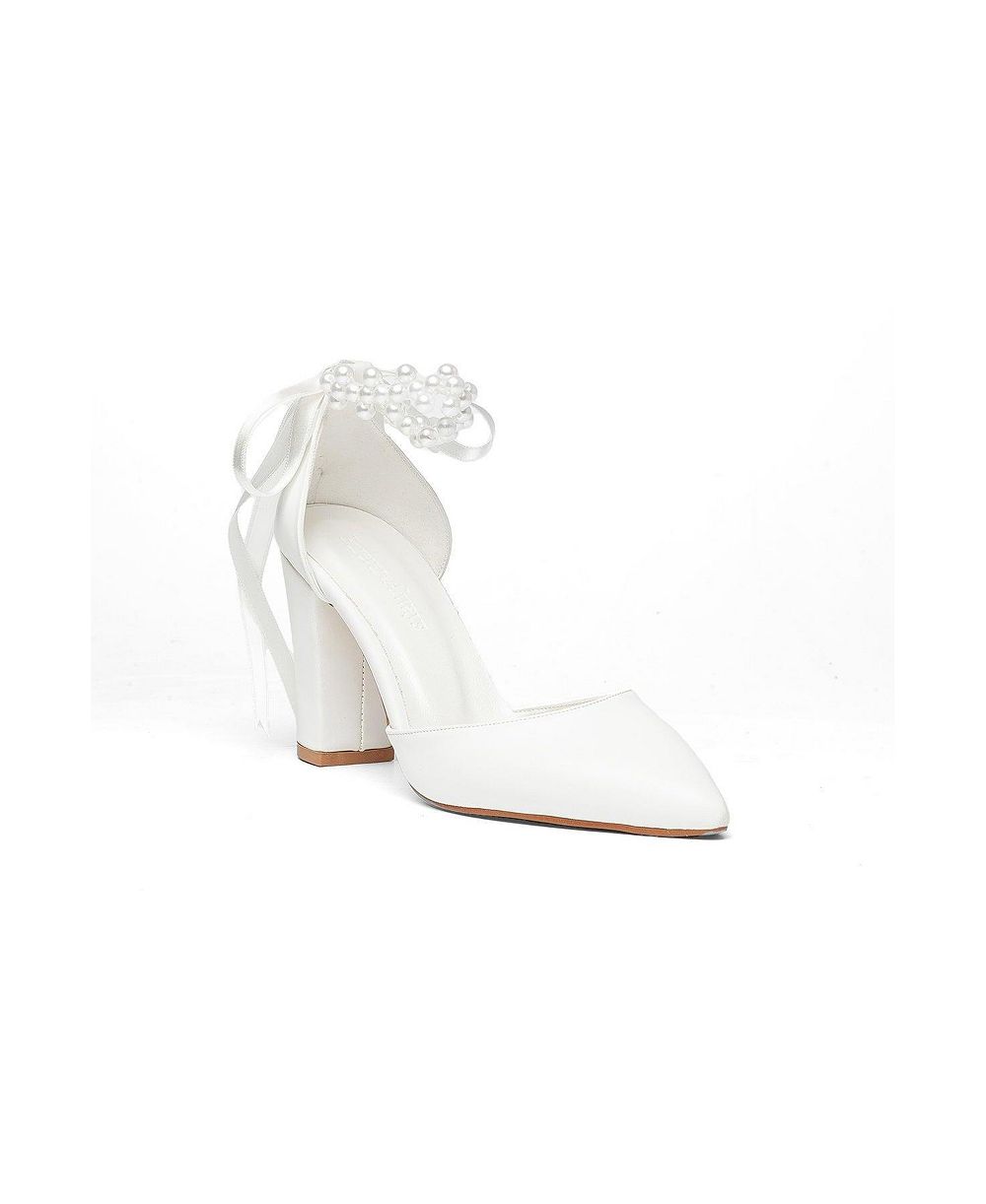 Свадебные туфли-лодочки Prologue Shoes Women's Zia с лентами и устойчивым каблуком