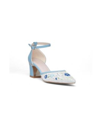 Туфли Prologue Shoes Women's Lorelai Block Heel Embroidered Bridal Pump
