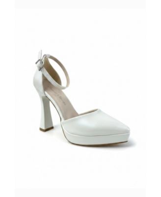 Forever and Always Shoes Women's Aster Pointed Toe Wedding Platform Pump