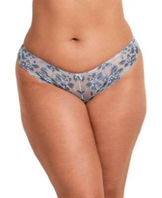 Adore Me Plus Size Mellody Brazilian Floral-Print Lace Panty
