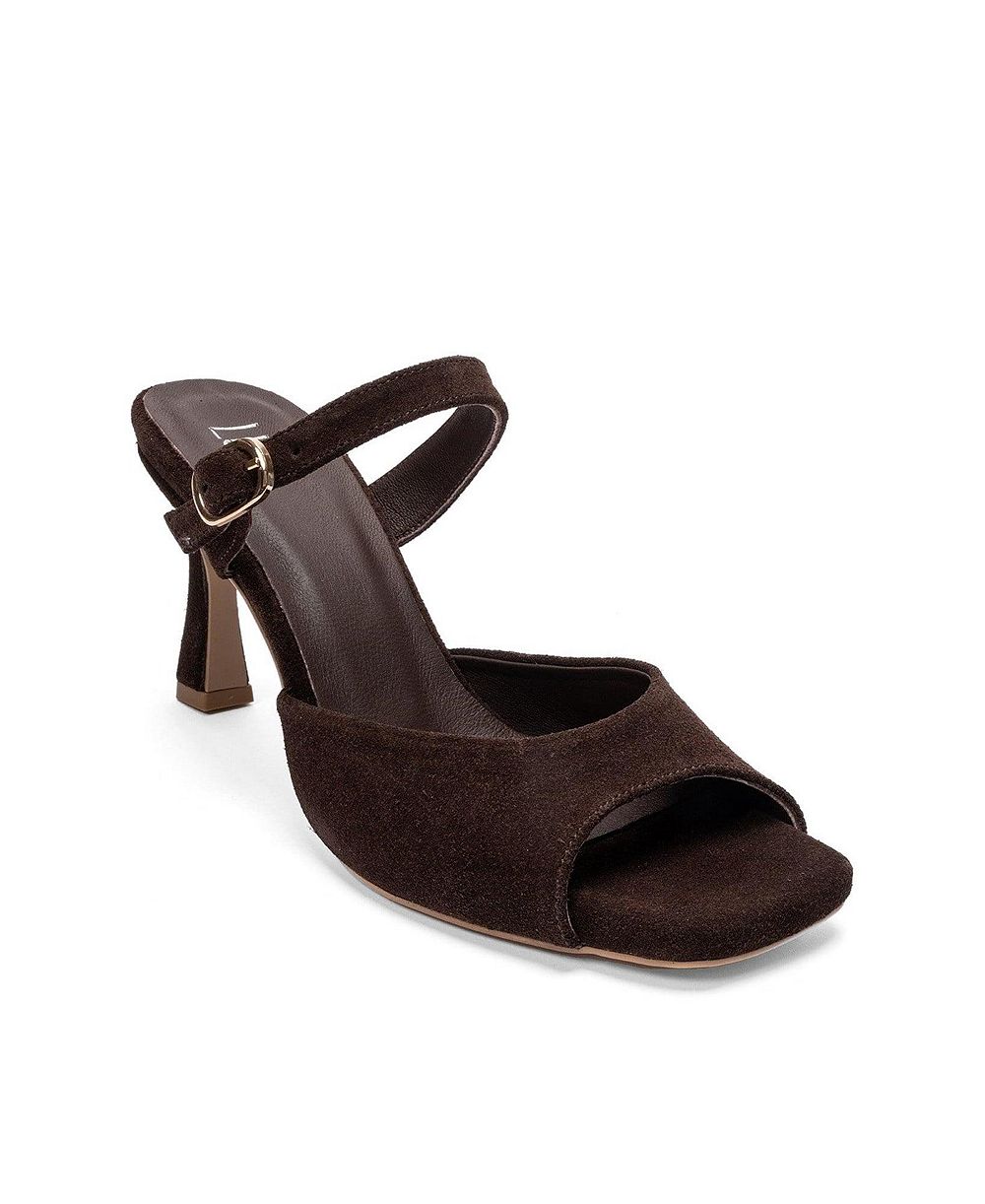 Forever and Always Shoes Women's Urael Leather Stiletto Strap Sandal