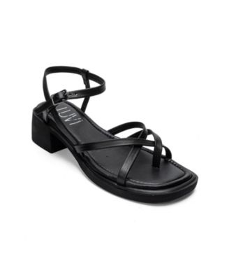 Forever and Always Shoes Women's Cirelle Leather Block Heel Sandal