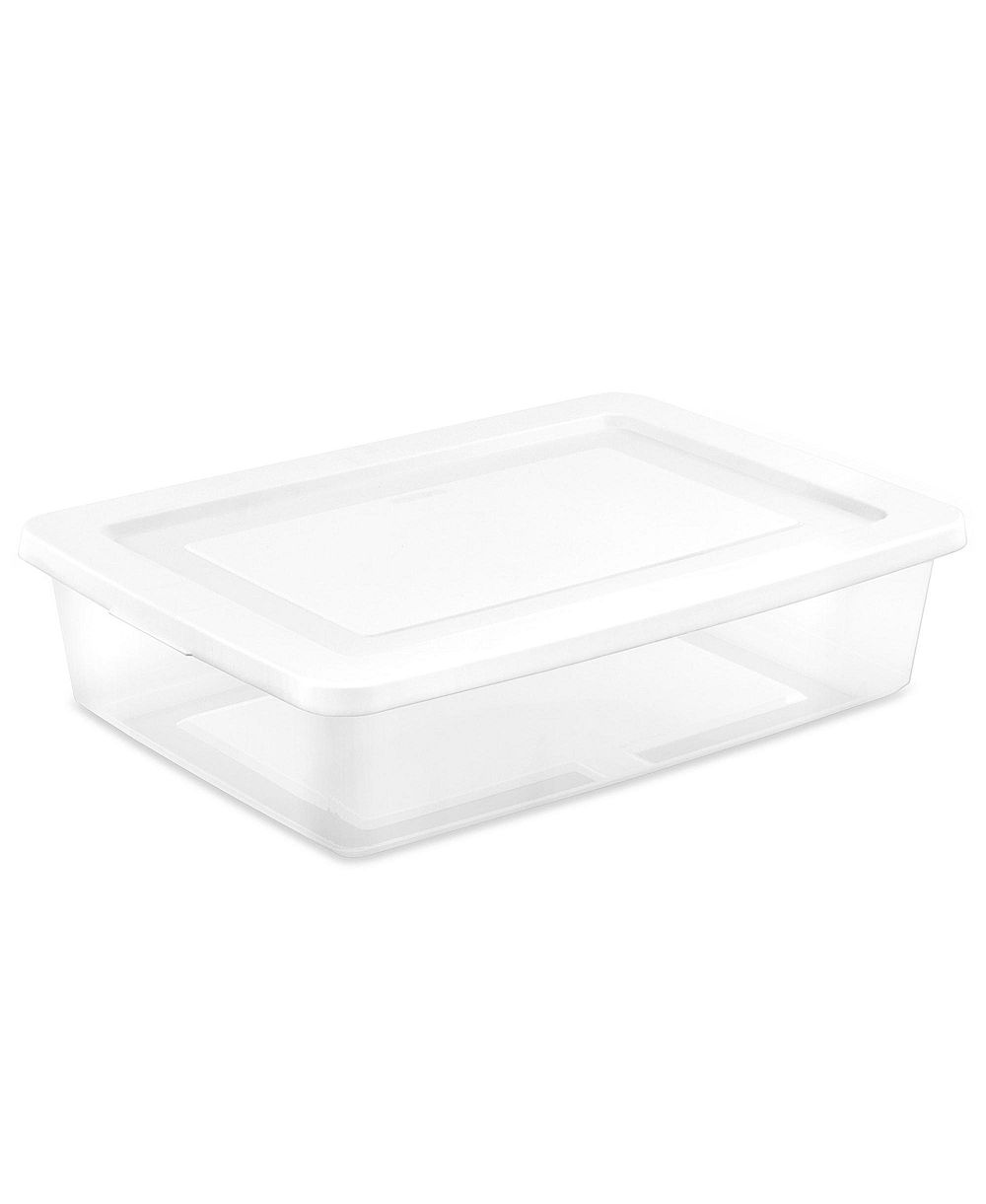 Sterilite 28 Qt Storage Box, Stackable Plastic Container Home Organizer, 20 Pack