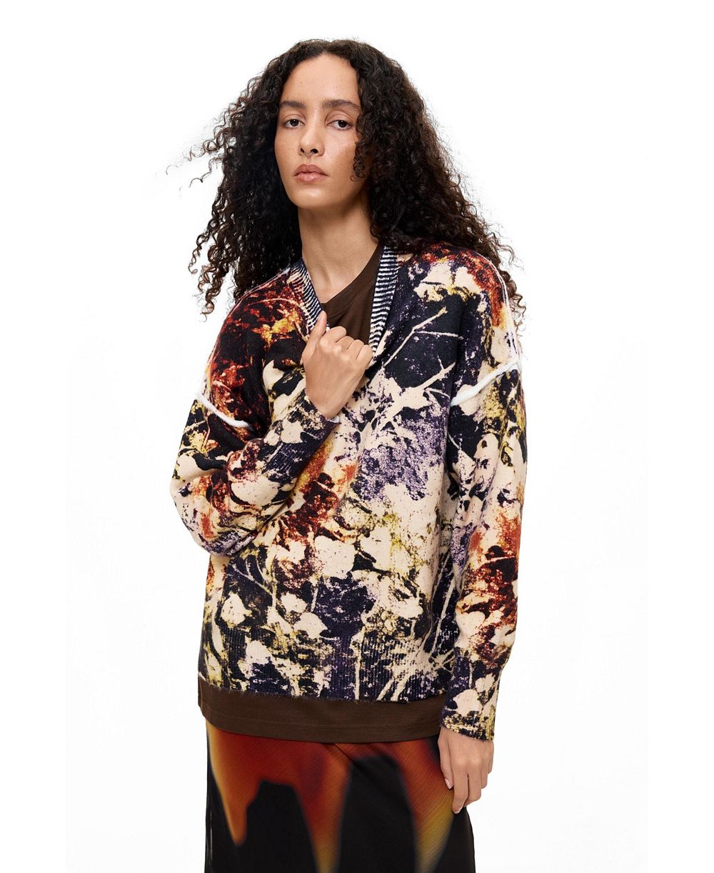 Desigual Women's Jacquard Print Sweater