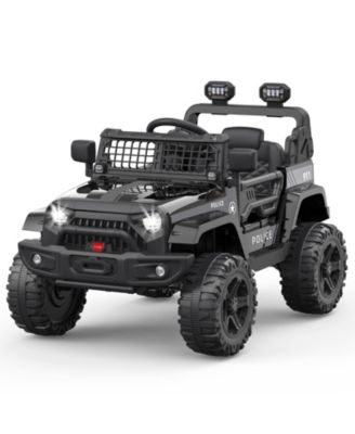 homfan 12V Electric Ride-On Car with Remote Control, LED Lights, Battery Powered, Ages 3-8