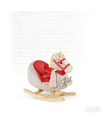 YOBTOP Plush Rocking Horse with Lullaby Music, Ages 18-36 Months