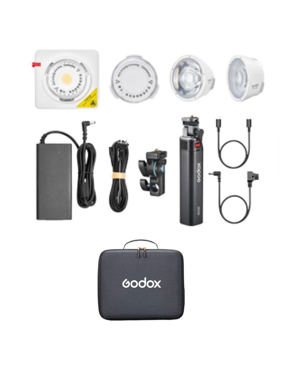 Godox ML100R RGB LED Video Light w/15   36  Lens  BG02 Battery Grip Kit