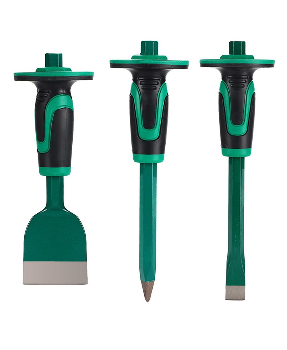 XDOVET Masonry Chisel Set Point Flat Hand Protector Demolition