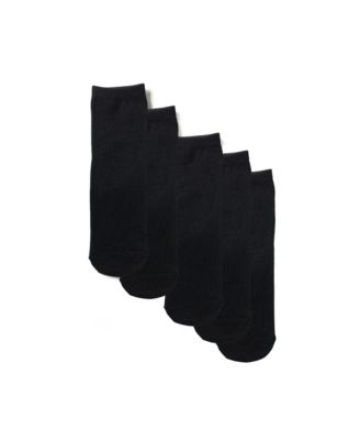 Stems Women's Ribbed Cotton-Blend Ankle Socks, 5-Pack
