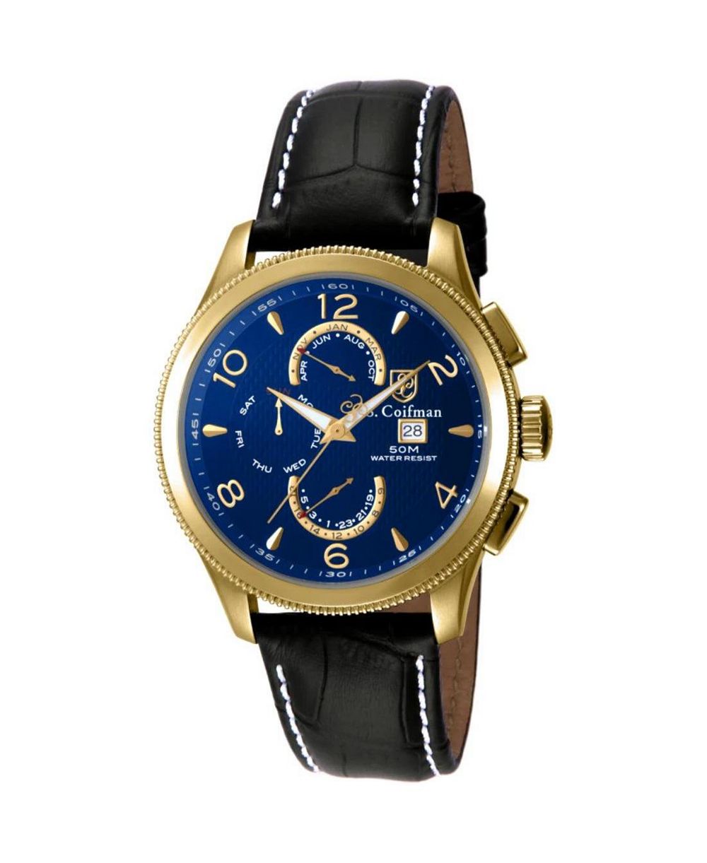 Invicta S.Coifman Мужской Heritage Chronograph Dial Leather Strap Watch