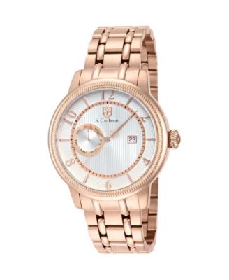 Мужские часы Invicta S.Coifman Heritage с хронографом и кожаным ремешком
