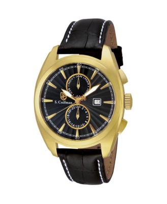 Мужские хронографы Invicta S.Coifman SC0088 с кожаным ремешком