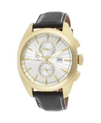 Мужские часы Invicta S.Coifman SC0088 с хронографом и кожаным ремешком